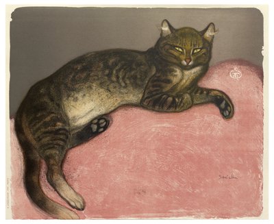 Winter, Cat on a Cushion by Théophile Alexandre Steinlen